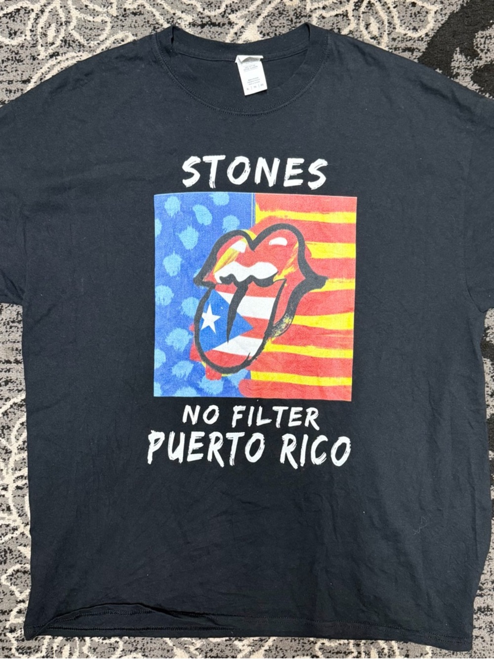 The Rolling Stones "No Filter Puerto Rico" Graphic Tee - Black